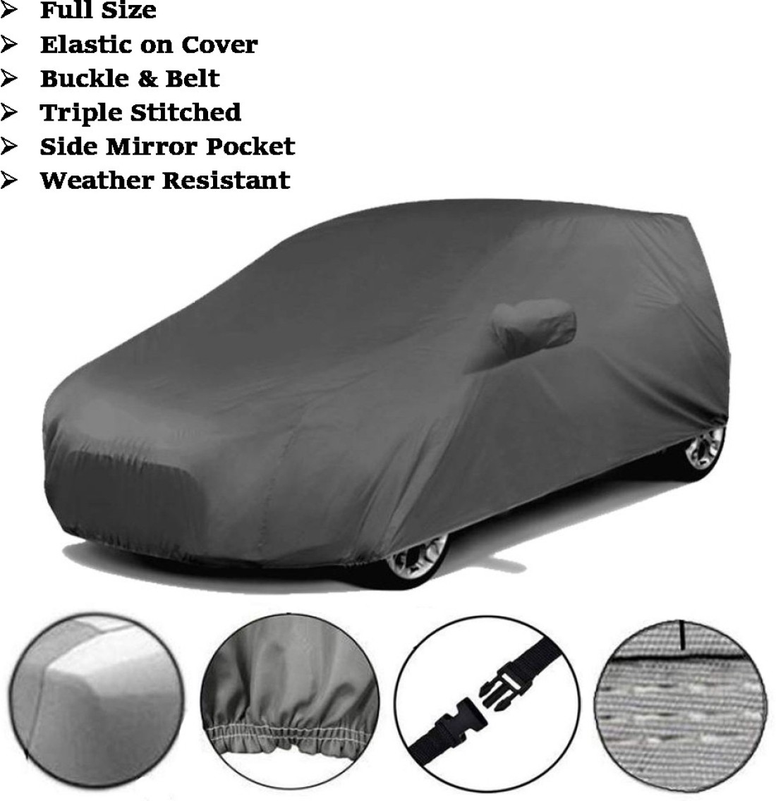 SA GROUP Car Cover For Nissan Micra (With Mirror Pockets) Price in
