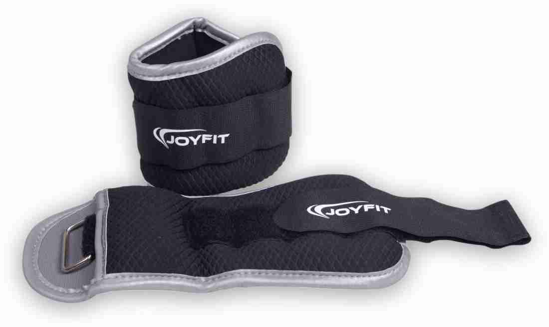 Joyfit Adjustable Ankle and Wrist Weight, 1 KG, Pair Black Ankle