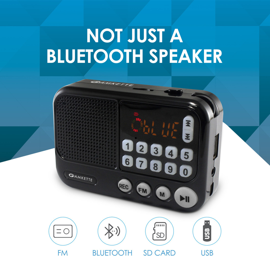 Amkette pocket discount fm multimedia speaker