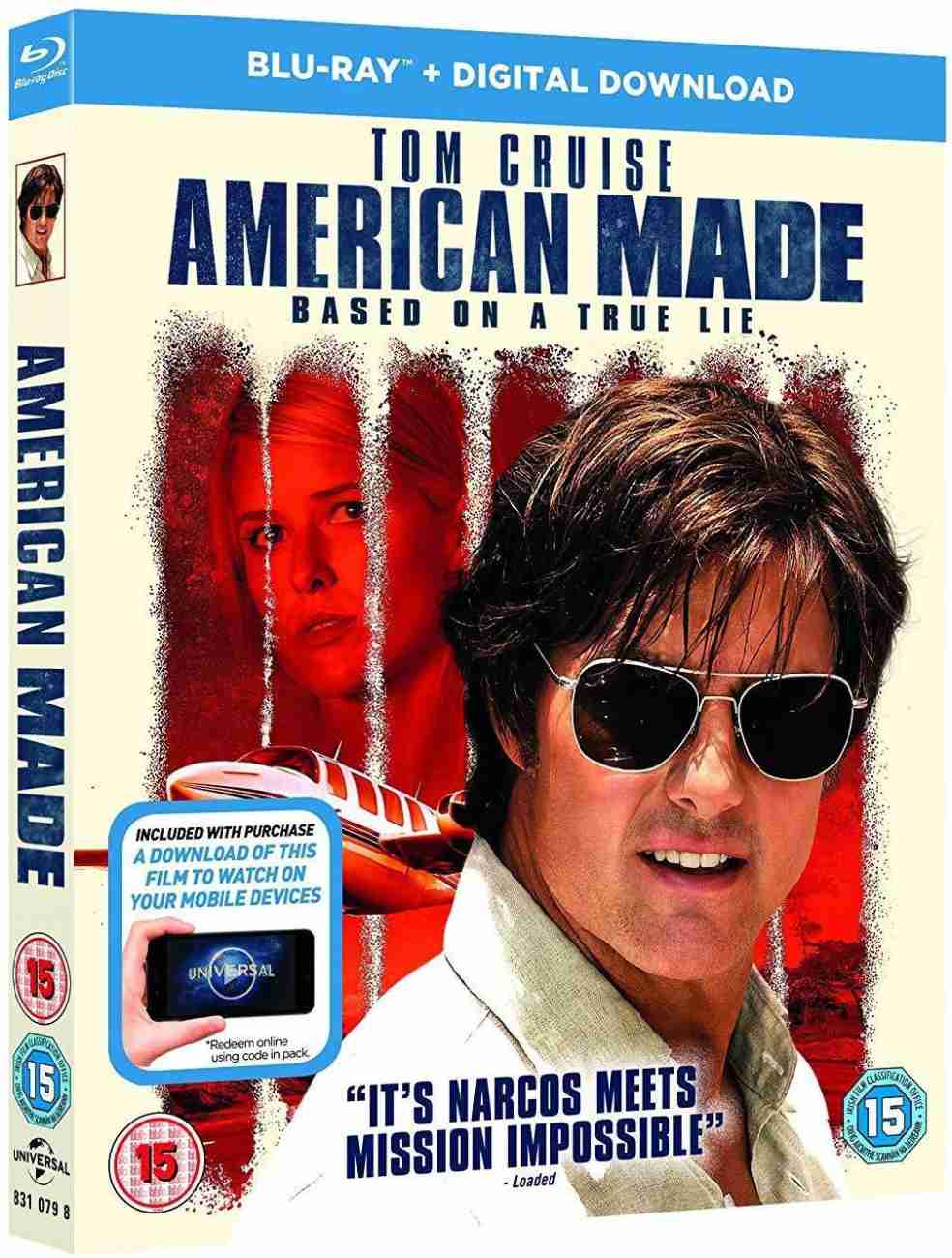 American Made Blu ray Digital Download Slipcase Packaging