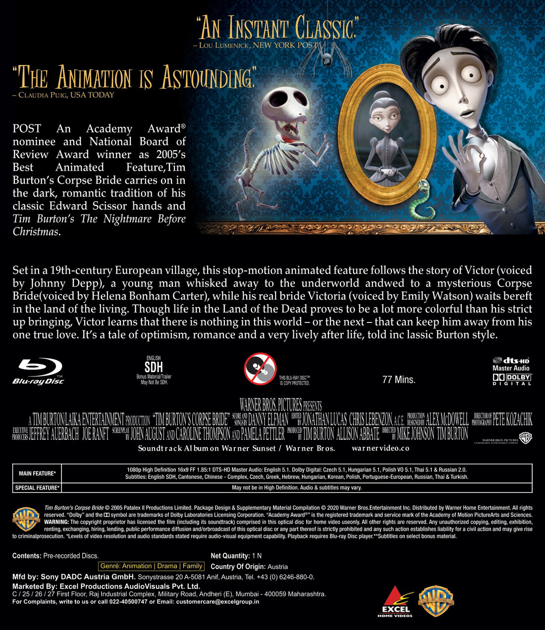 Corpse bride full best sale movie with english subtitles