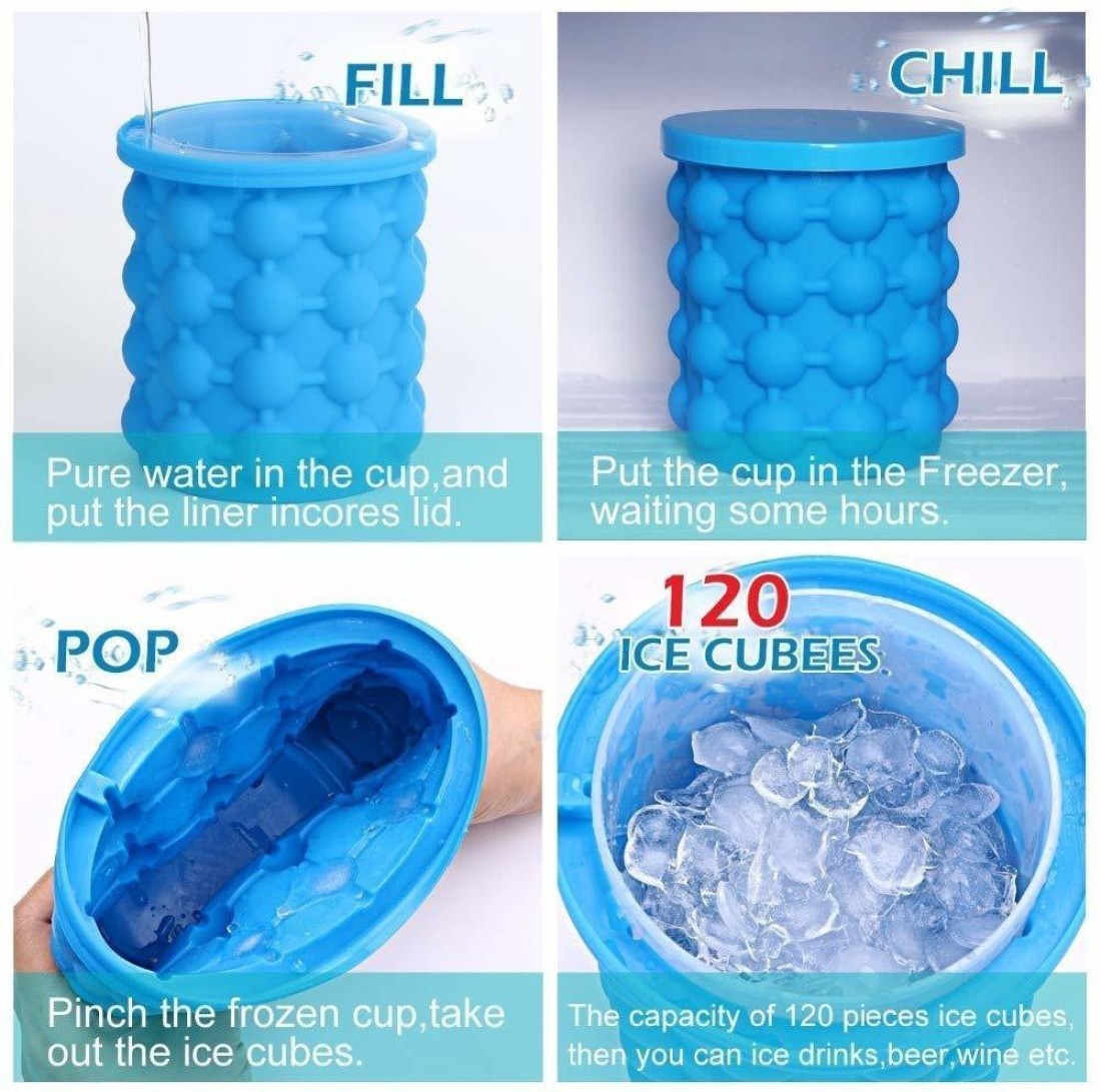 Silicone Ice Cube Tray With Lid Ice Nugget Molds 90 Grids Mini Tiny BPA  Free