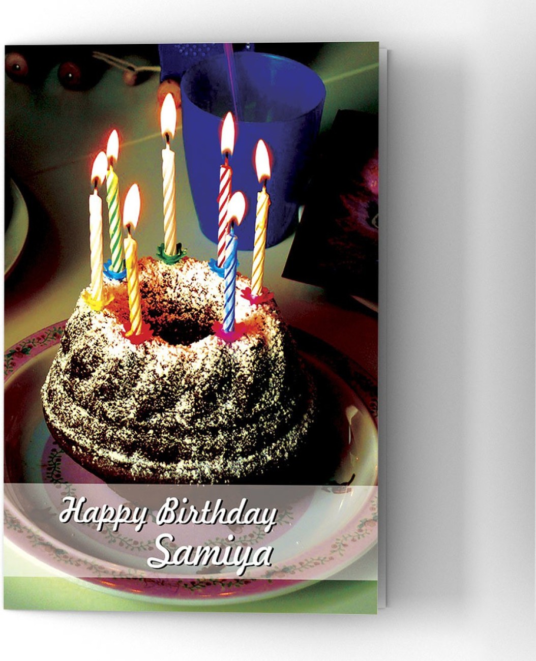 Chocolate Happy Birthday Cake for Samiya (GIF) — Download on Funimada.com