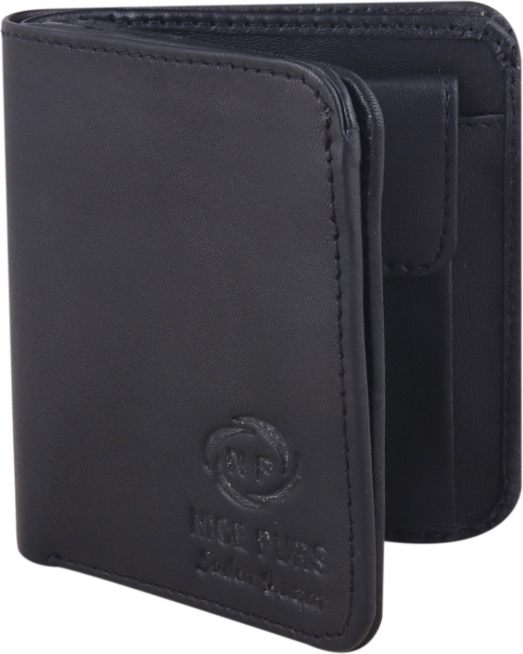 Nice Purse Men Formal Casual Black Genuine Leather Wallet Black