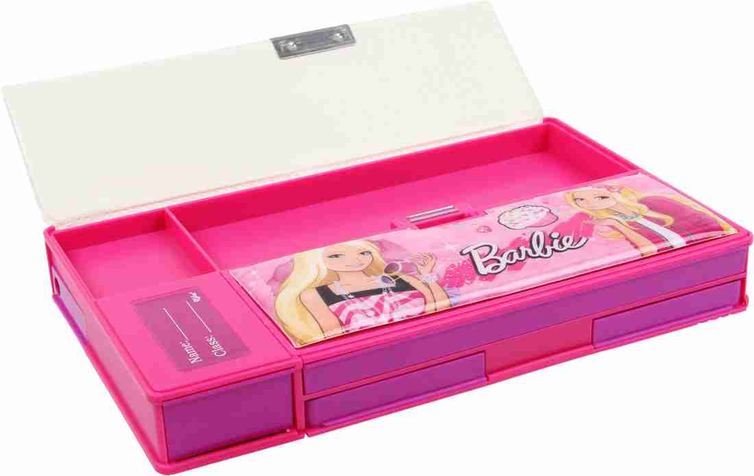 Toyvala Barbie Jumbo Pencil Box Art Plastic Pencil Box - Box