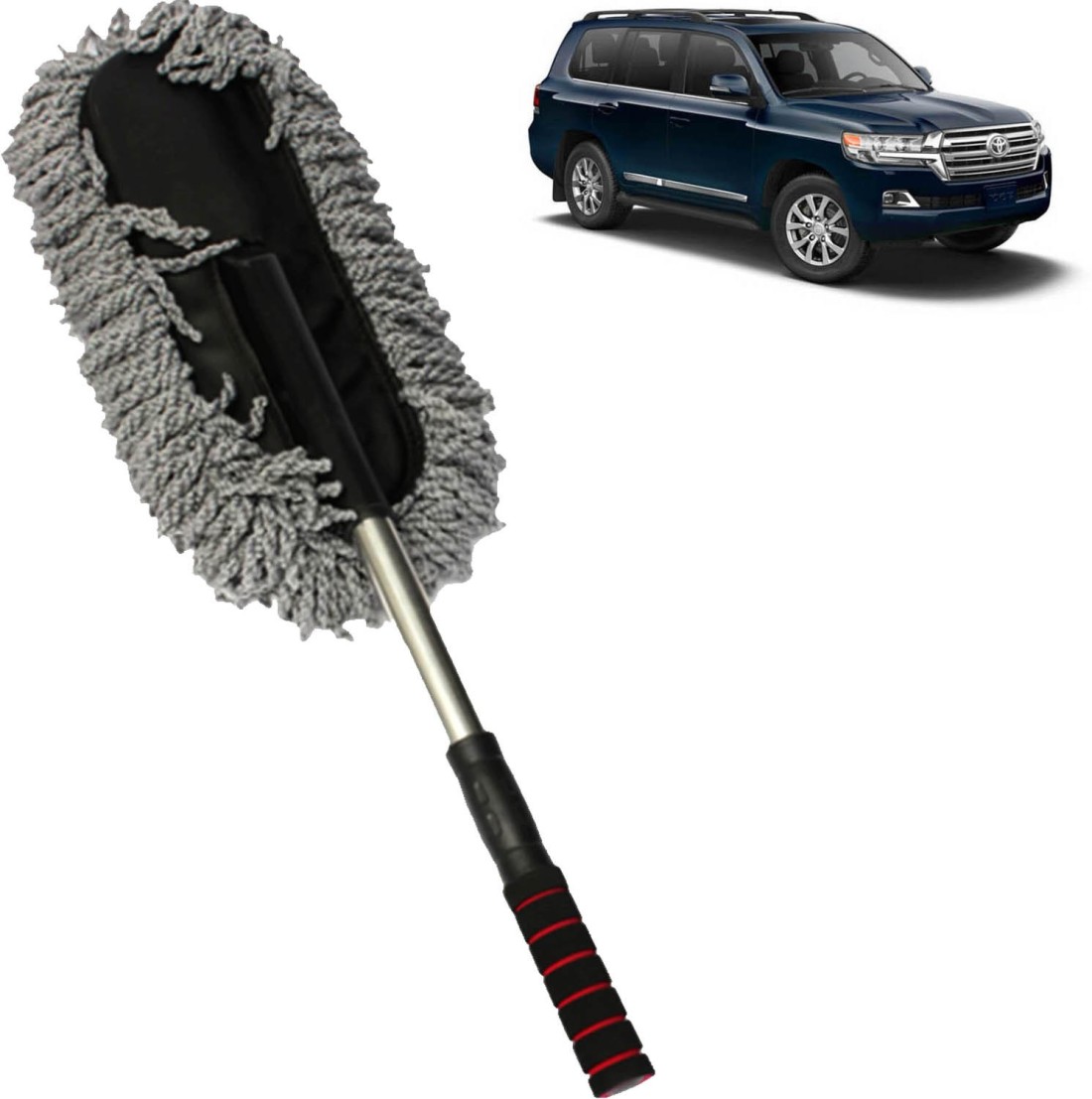 aksmit Portable Car Wash Cleaning Brush Microfiber Dusting Tool