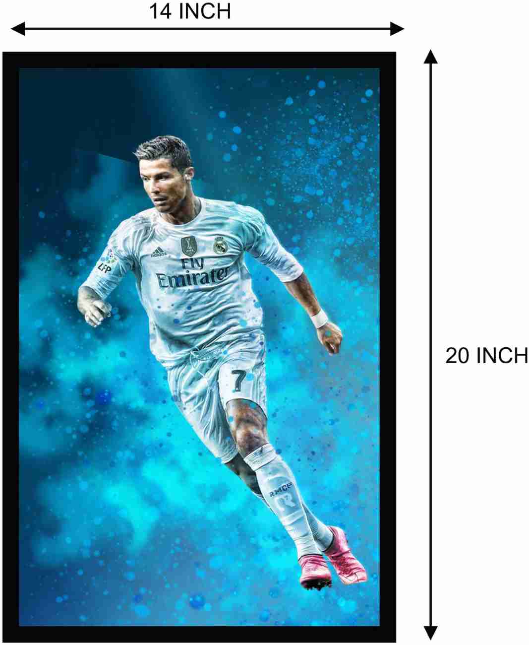 Cristiano Ronaldo Poster with Frame F-29 Paper Print