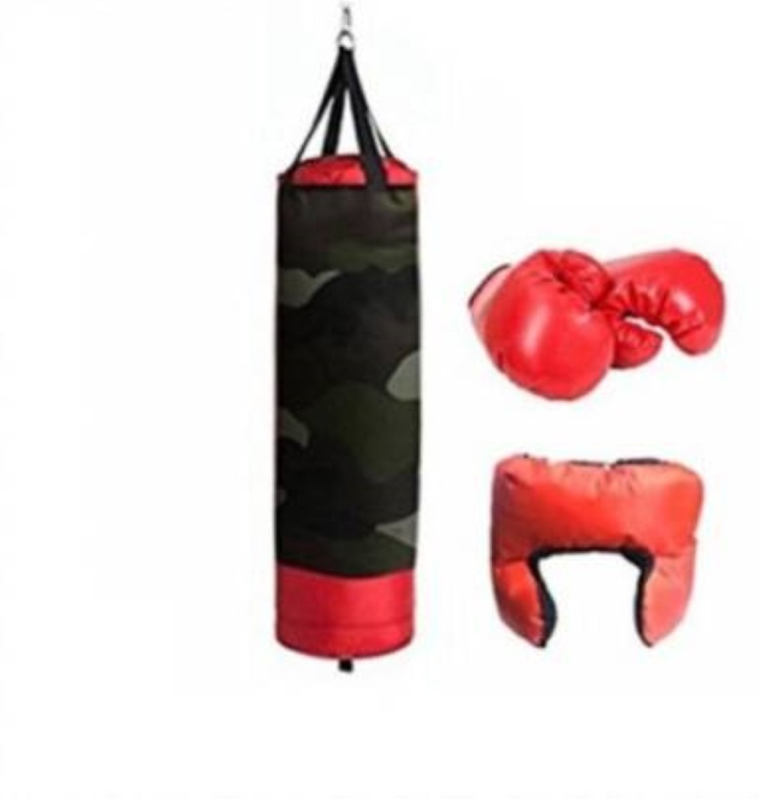 mayank and company Military Green Junior Boxing Set With Punching Bag, Gloves and Headgear Boxing kit for kids 3 to 9 Years बॉक्सिंग किट