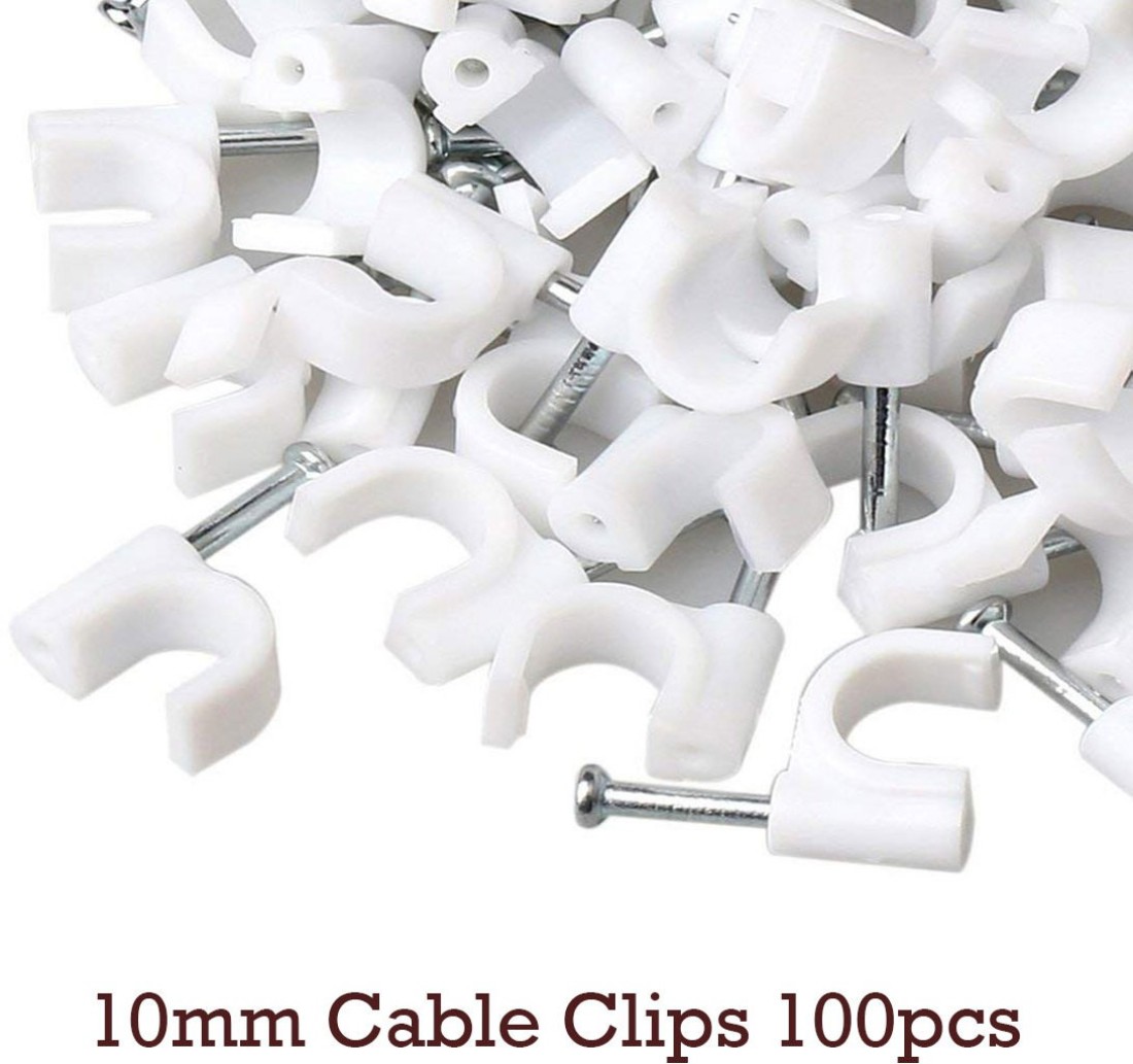 Buy Hi-Plasst Combo Round Cable Wire Clips For Cable Management Of
