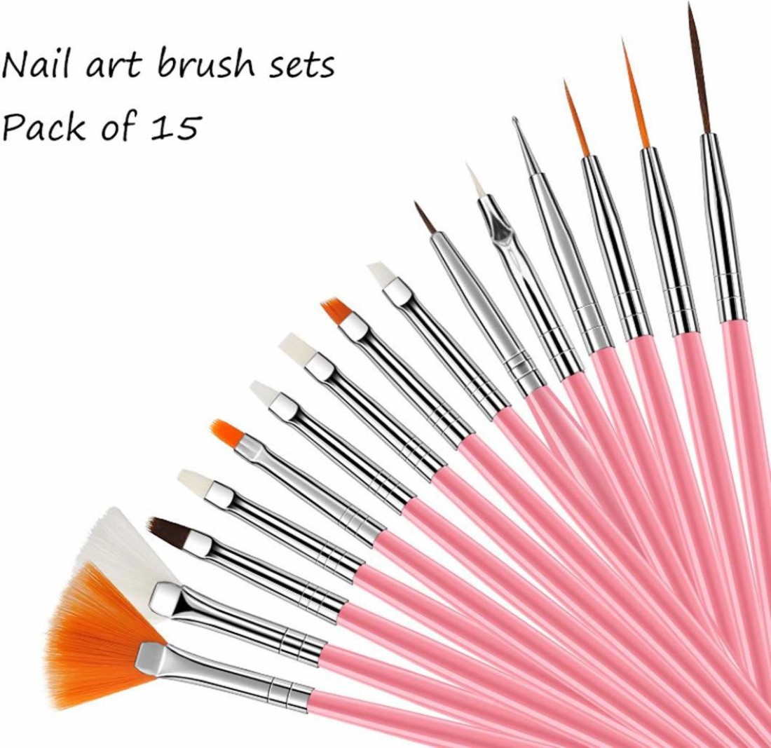 Saviland Nail Art Brushes Set - 6pcs Double-End Nail Art Brushes Kit  Professional Nail Art Tools Kit with Painting Dotting Line Pen for Gel Polish  Nail Design Nail Carving French Nails