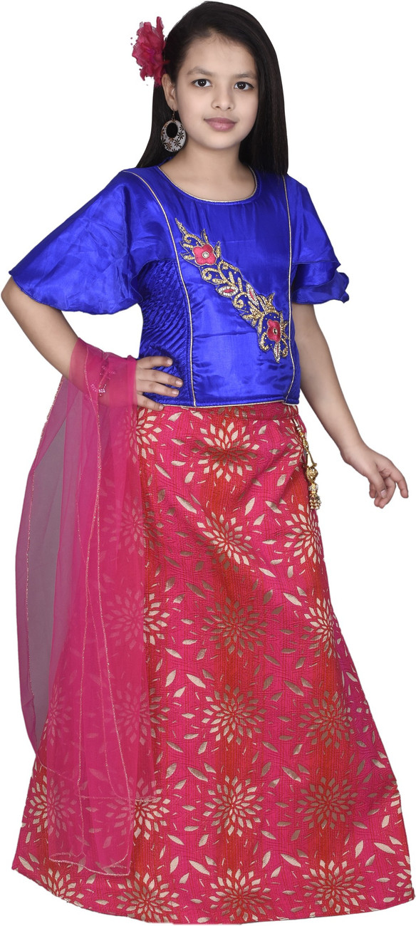 SKY HEIGHTS Girls Lehenga Choli Fusion Wear Embroidered Lehenga Choli Price  in India - Buy SKY HEIGHTS Girls Lehenga Choli Fusion Wear Embroidered  Lehenga Choli online at Flipkart.com
