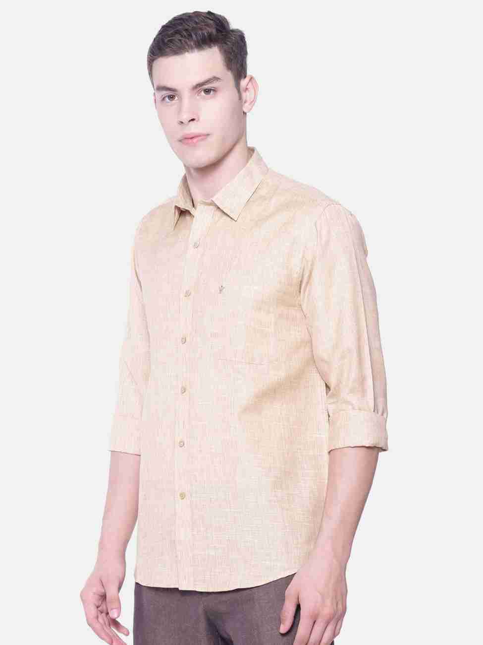 Ramraj Cotton Men Solid Casual Beige Shirt - Buy Ramraj Cotton Men Solid  Casual Beige Shirt Online at Best Prices in India