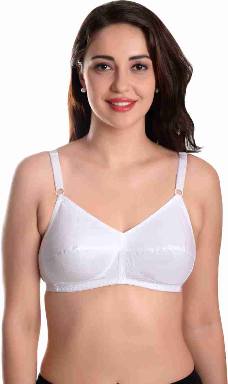 Featherline Pure Cotton Non Padded Perfect Fitted Women's Everyday Bras  Women Minimizer Non Padded Bra