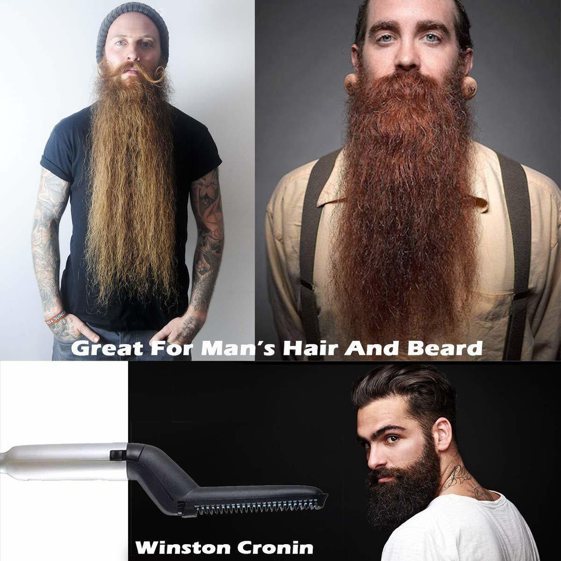 Curly beard top straightener