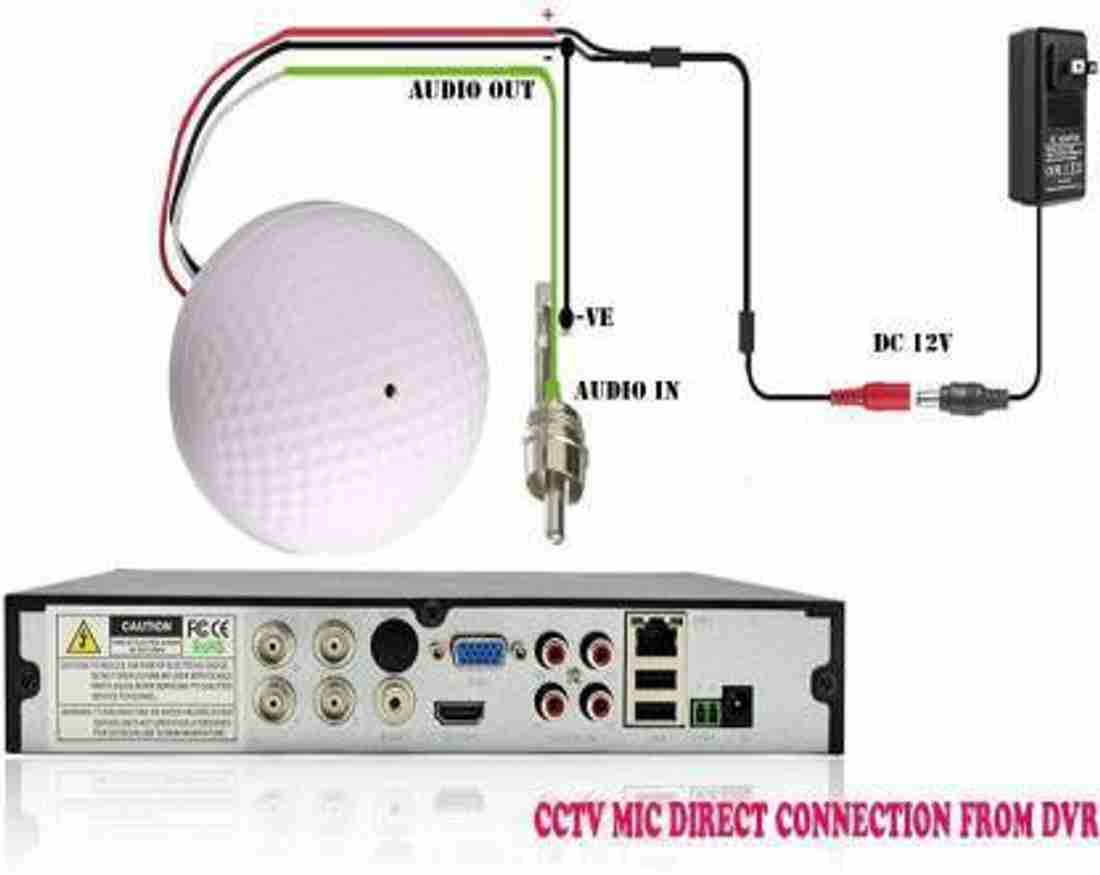 ULTRABYTES CCTV Mic CCTV Microphone Audio Sound Monitor CCTV