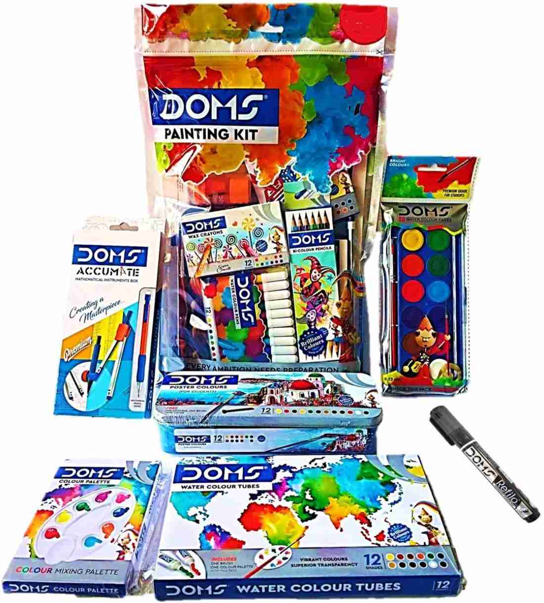 DOMS Water Colour & Utility Complete Painting Kit - Water  Colour tubes Art Set by Jeeteshi Enterprises
