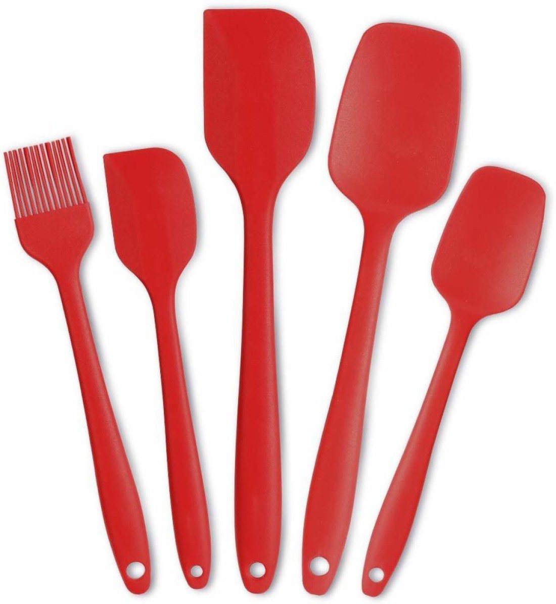 Silicone Spatulas, Rubber Spoon Spatula Heat Resistant One Piece Design  Seamless Non-stick Spoonulas Flexible Scrapers Baking Mixing Tool (10.6 X  2.5