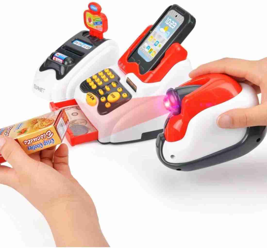 Negocio Cash Register for Kids with Checkout Scanner Fruit Card
