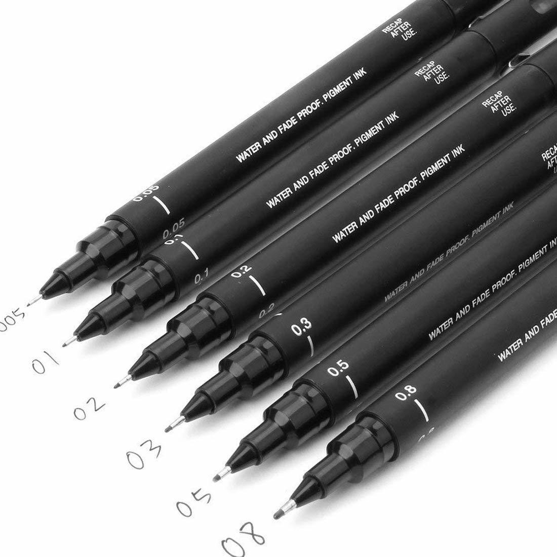 Uni Ball Pin Drawing Pen Fineliner Fine Line Artist 0.5 mm Light Dark Gray  Sepia