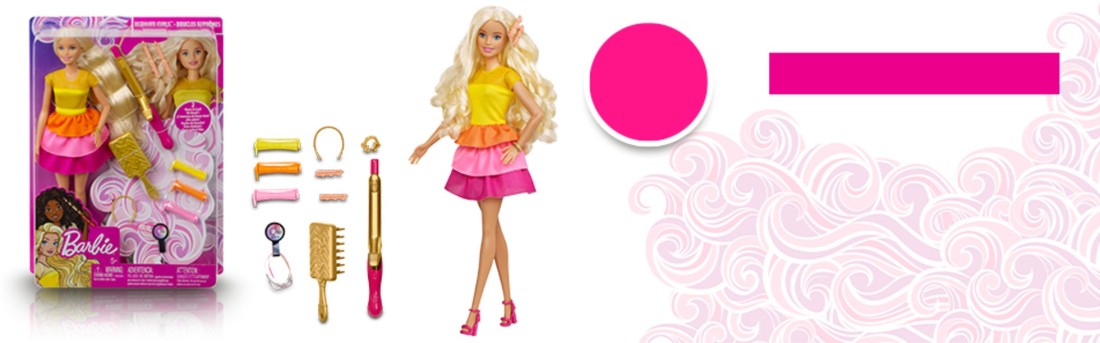 Barbie ultimate curls doll and online playset