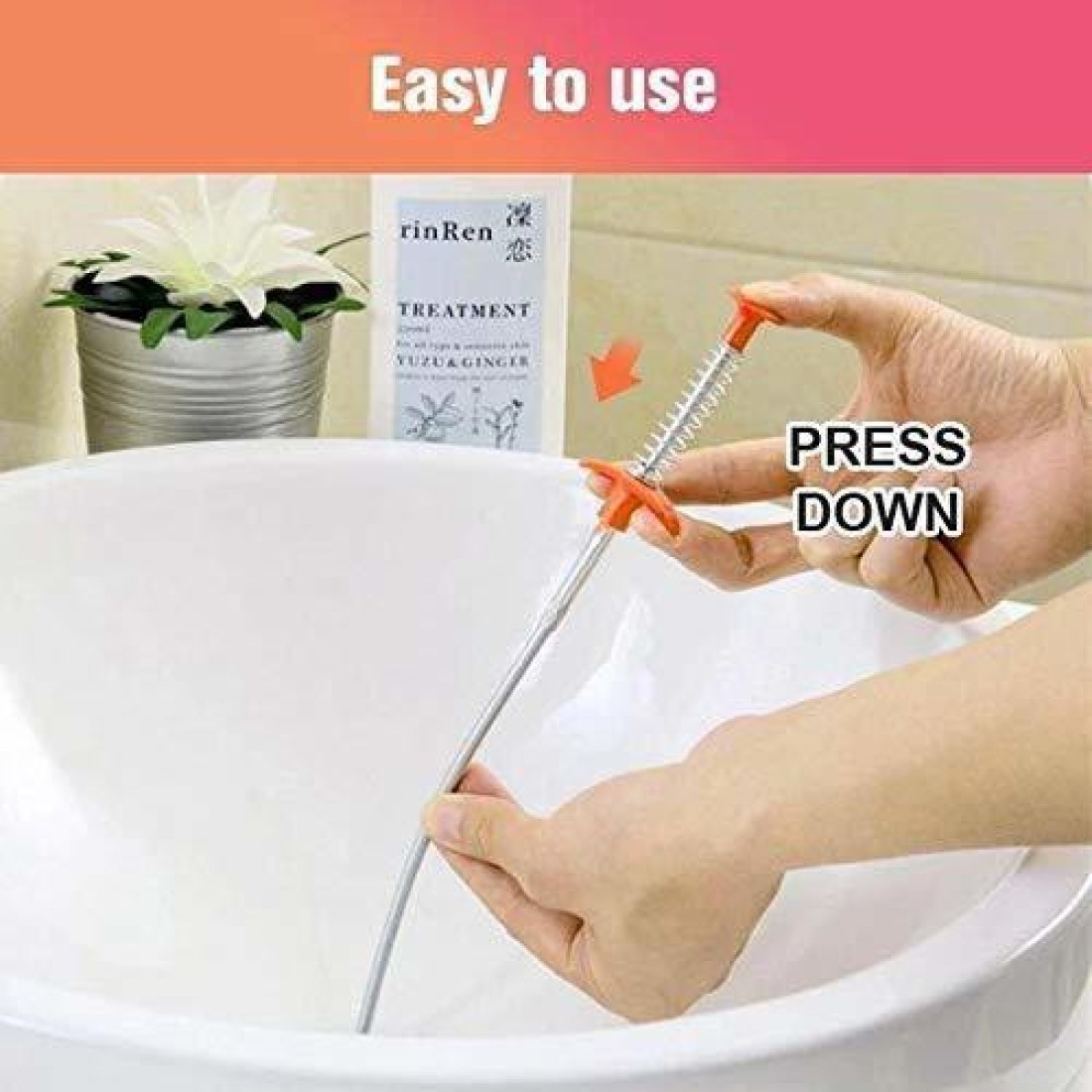 1PCS Hair Cleaner Sink Anti-blocking Cleaning Hook Device Junk Sewer Toilet  Dredge Drain Pipe Bathroom