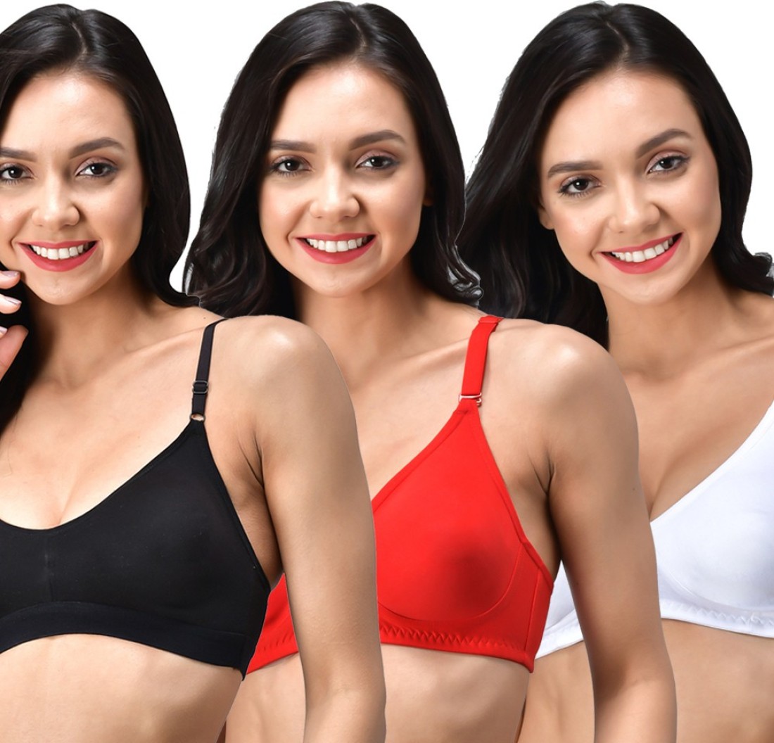 Bewild Pack of 3 (Color-Multi-Color) (Size-28B) Women Full Coverage Lightly  Padded Bra - Buy Bewild Pack of 3 (Color-Multi-Color) (Size-28B) Women Full  Coverage Lightly Padded Bra Online at Best Prices in India