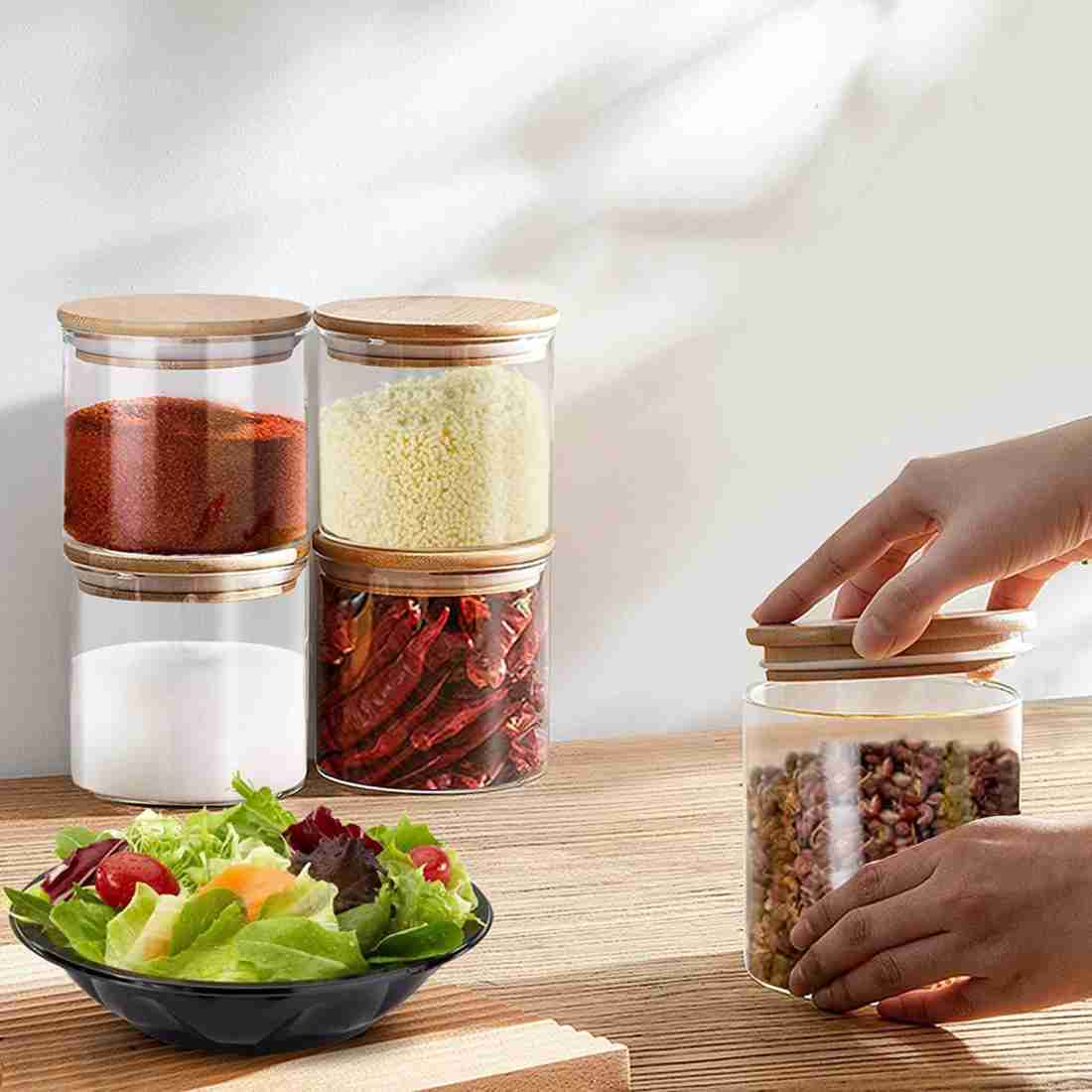 VLKMK Glass Grocery Container - 220 ml Price in India - Buy VLKMK