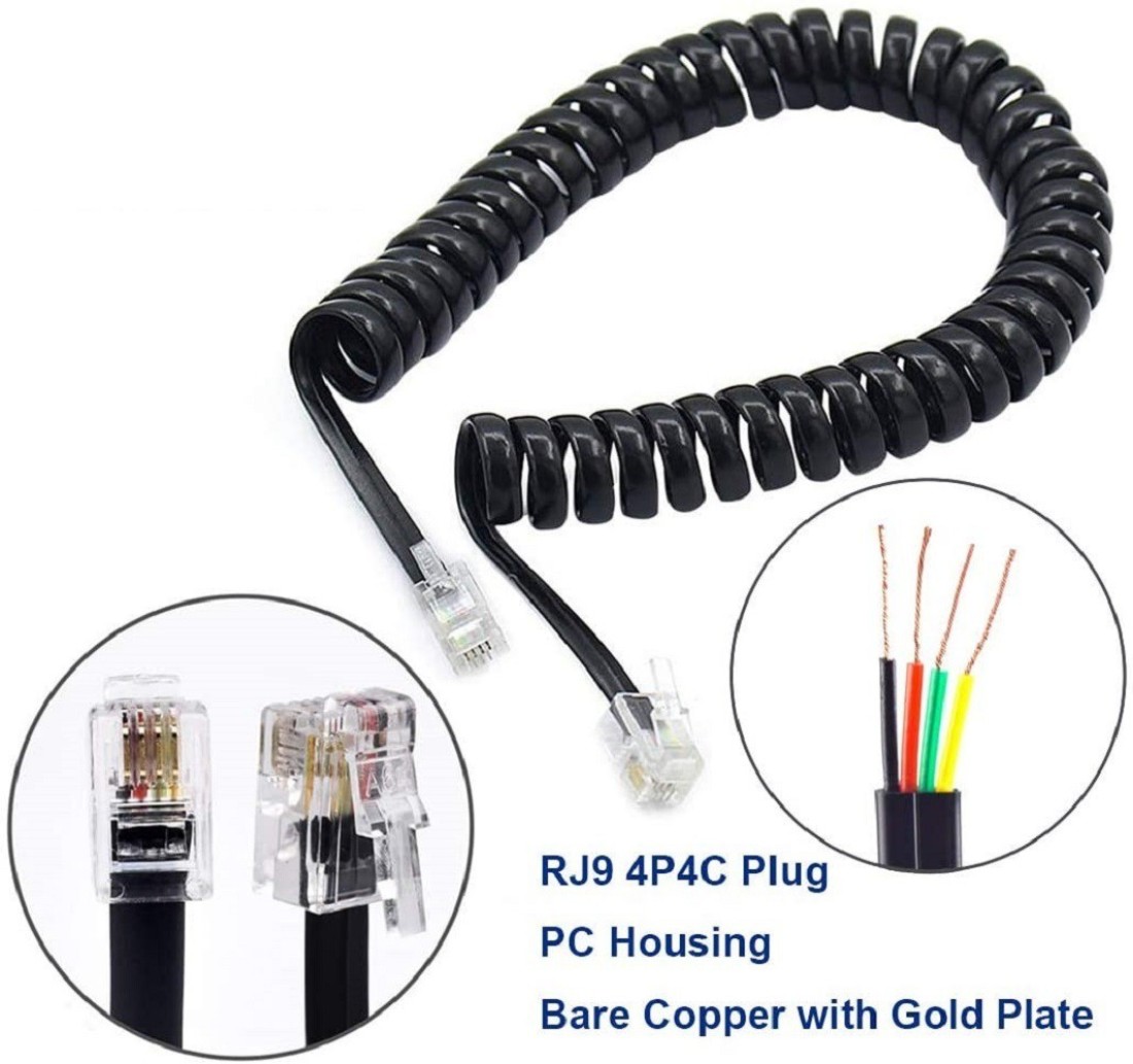 FEDUS 90 Meter Telephone Cable, RJ11 Plug to Plug Modem Line Cable