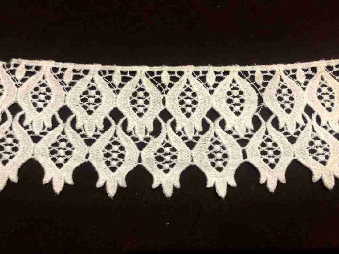 Orient Lace Craft White lace and Border Material for Suits,Saree & Dupatta ( Size 15.50 cm) Qty 5 yards (4.5 mtr),Used As Trims,Borders,Embroidery Lace,Applique,Fabric  Lace,Sewing Supplies,Cotton Lace Work,DIY. : : Home & Kitchen
