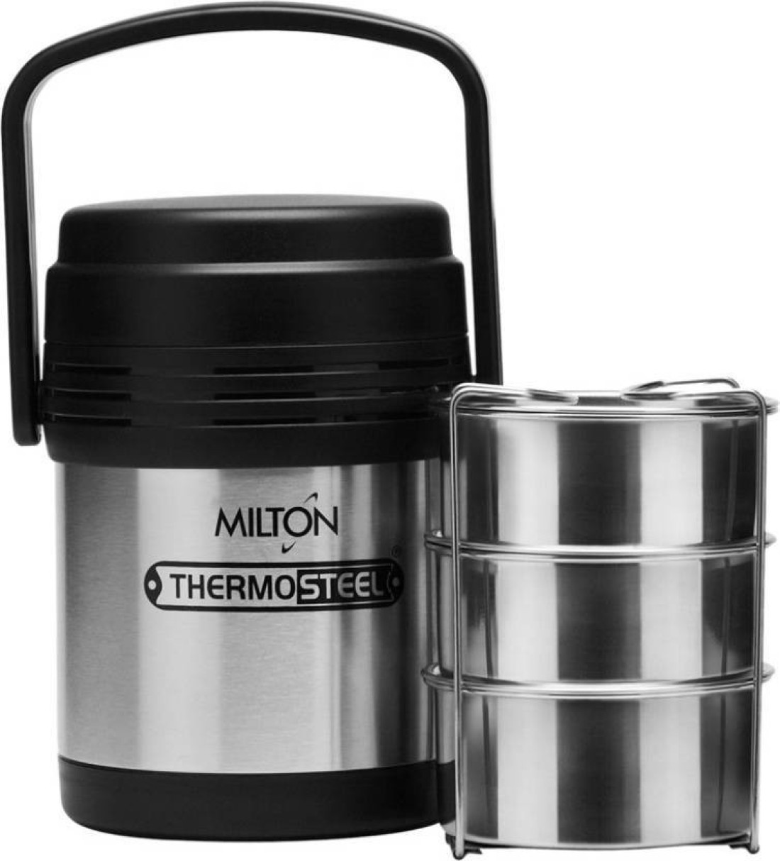 Milton thermosteel lunch box hot meal 3 hot sale containers