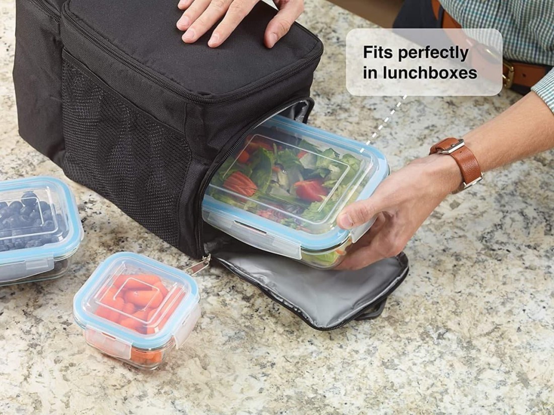 Snap Lock Glass Food Containers