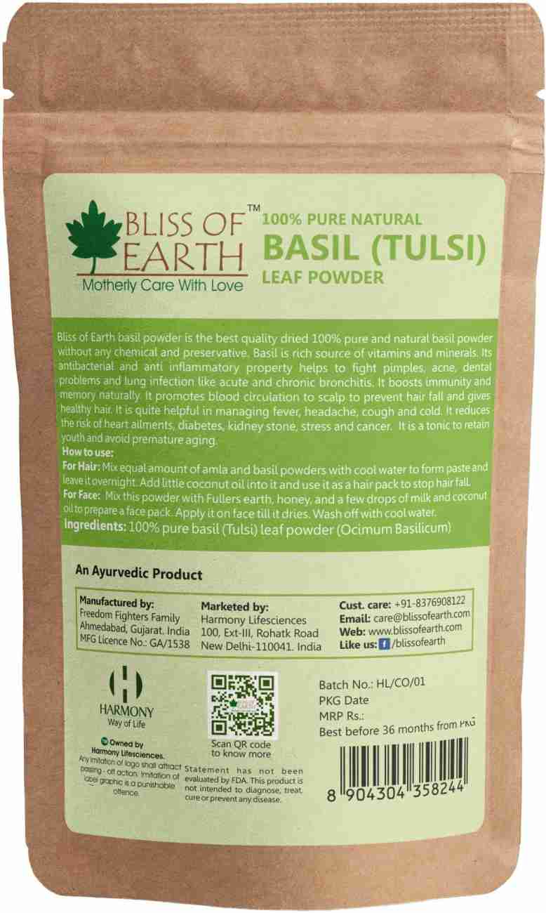 100 Pure Natural Basil Powder Tulsi Leaf Powder