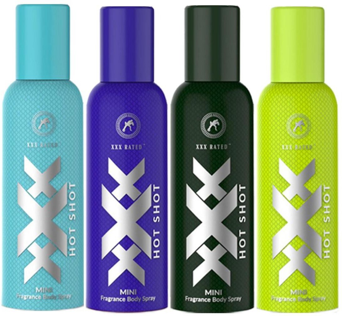 XXX Rated Hot Shot Mini Fragrance Body Spray (Sea Green, Blue, Green,  Parrotgreen Combo) Body Spray - For Men & Women - Price in India, Buy XXX  Rated Hot Shot Mini Fragrance