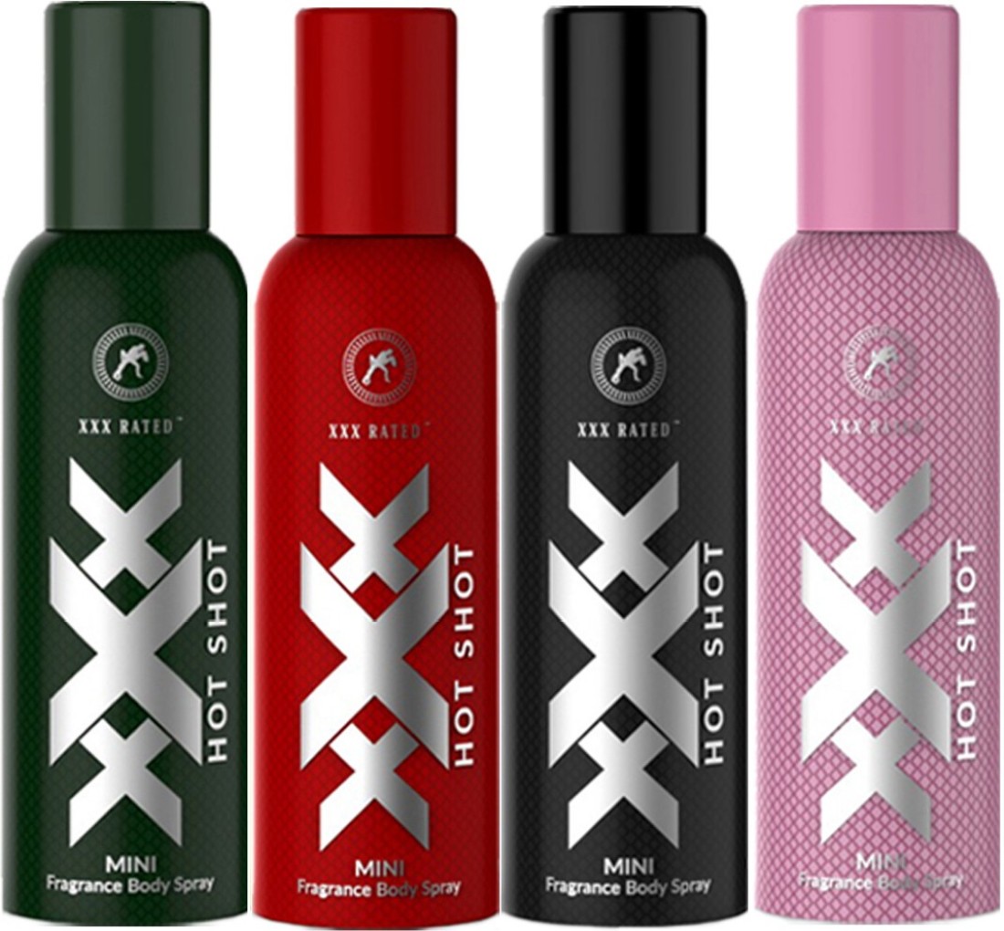 XXX Rated Hot Shot Mini Fragrance Body Spray (Green, Red, Black, Pink  Combo) Body Spray - For Men & Women - Price in India, Buy XXX Rated Hot Shot  Mini Fragrance Body