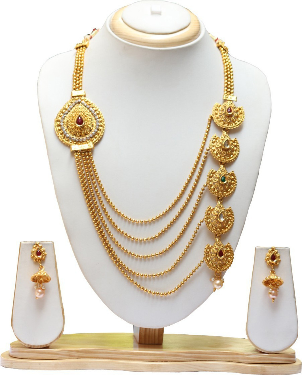 Ethnicking Alloy Gold plated Gold Jewellery Set Price in India