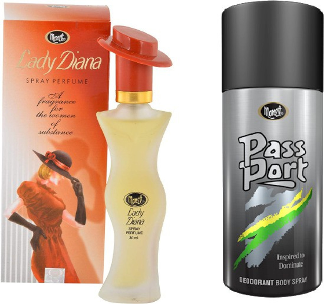 Buy MONET Lady Diana Perfume and Passport Deodorant Perfume