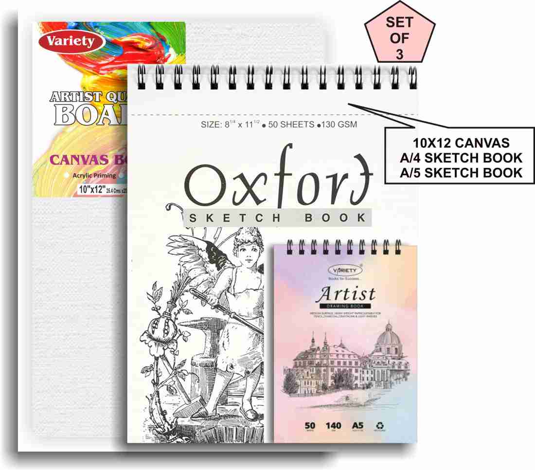 variety A/5 OXFORD SKETCH BOOK 125GSM Sketch Pad Price in India - Buy  variety A/5 OXFORD SKETCH BOOK 125GSM Sketch Pad online at