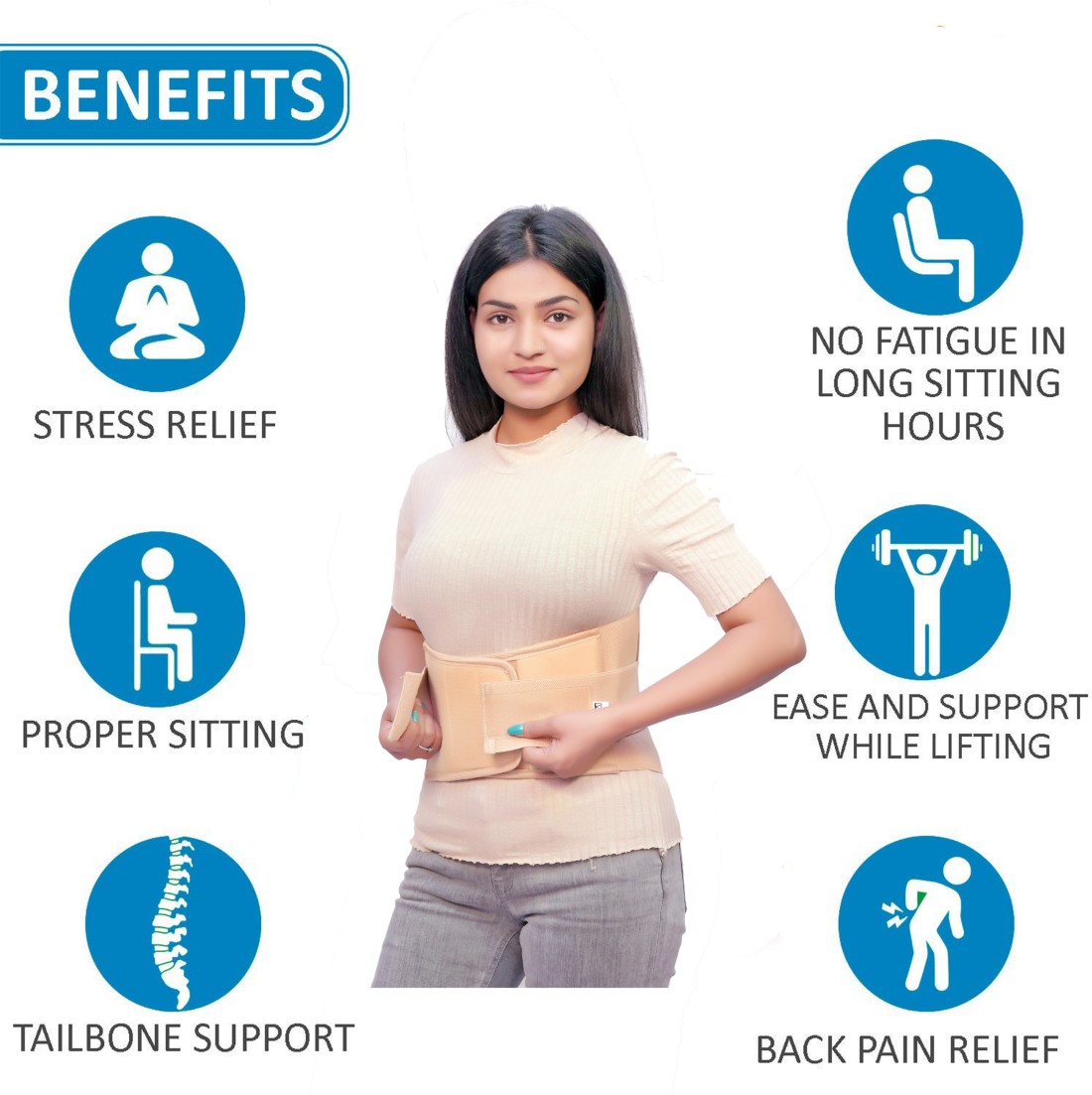 Buy Orthowala ® Waist belt for back pain/Contour beige Lumbar