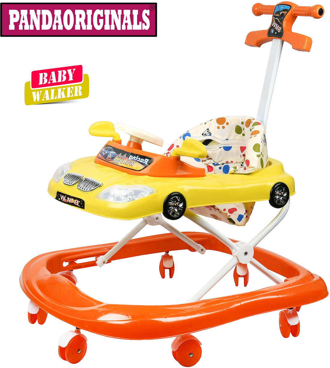YEPDOM BMW Car Shaped Baby Walker Height Adjustable Musical