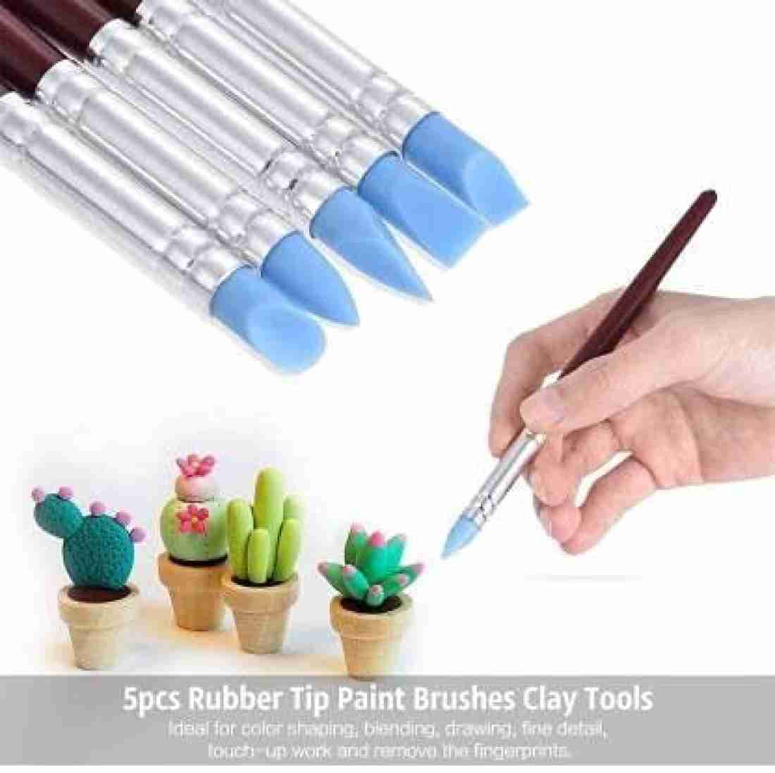 5pcs Silicone Tips Clay Modeling Clay Sculpting Tool Eraser Pottery Tool  For Carving, Shaping, Clay Sculpture, Modeling, Painting