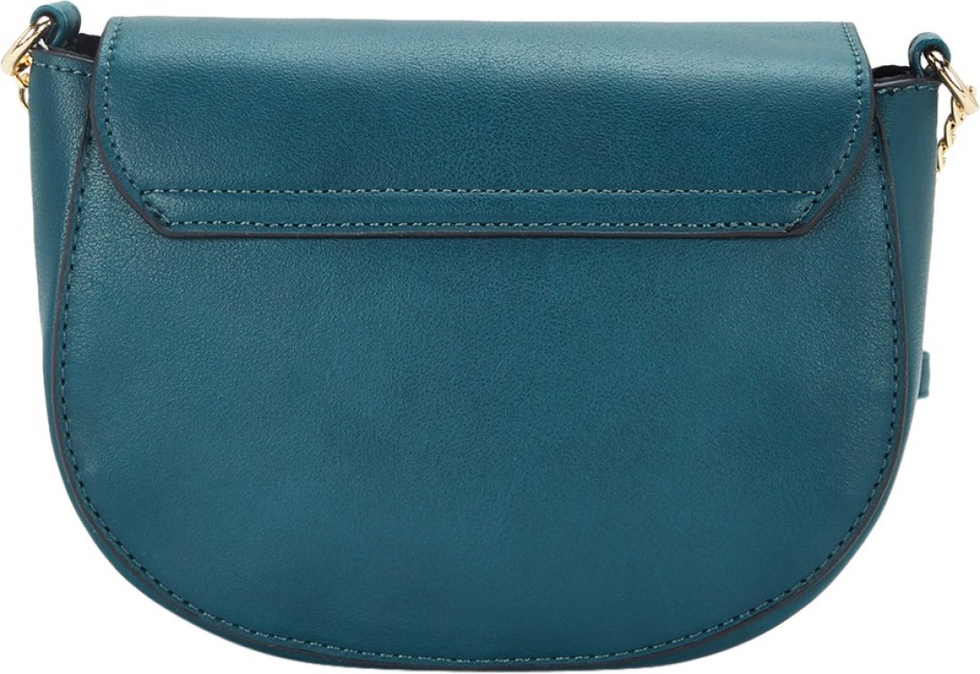 Forever Glam By Pantaloons Blue Sling Bag Teal Solid Cross Body Bag Blue -  Price in India