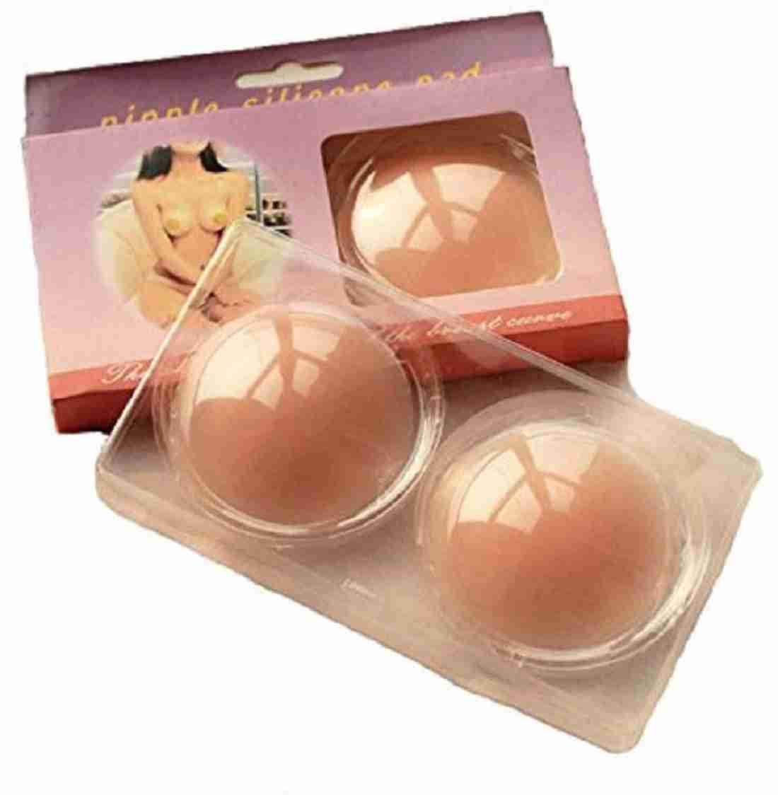 Piftif Women's Reusable Nipple Cover Self Adhesive Pasties Invisible Round  Silicone Cover Gel Petals Pasties Bra