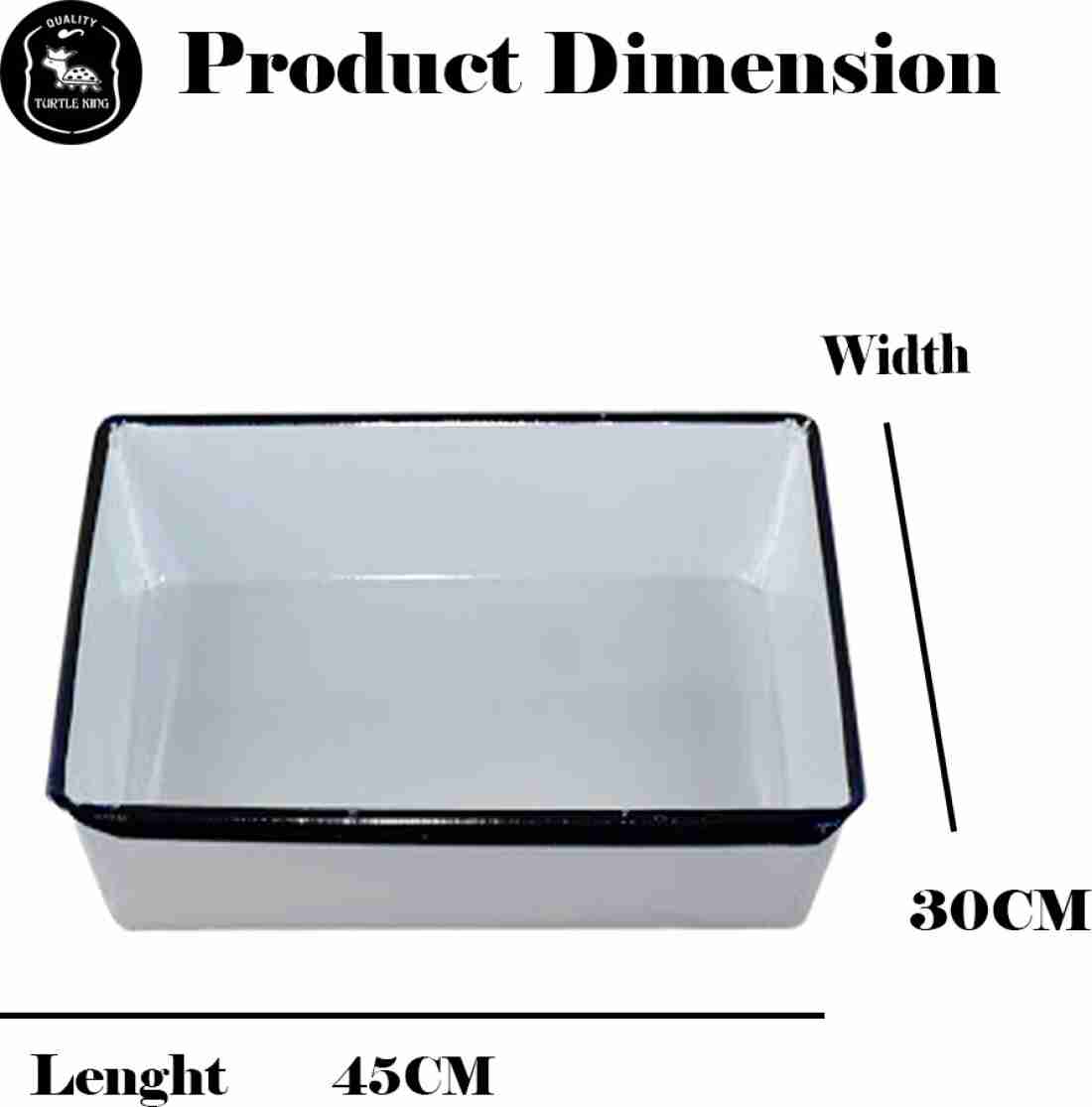 Turtle King Enamel Tray Size 45cm x 30cm / 18x 12 (Pack of 1) Tray for  Clinic, Hospital, Laboratory Surgical Disposable Medical Tray Price in  India - Buy Turtle King Enamel Tray