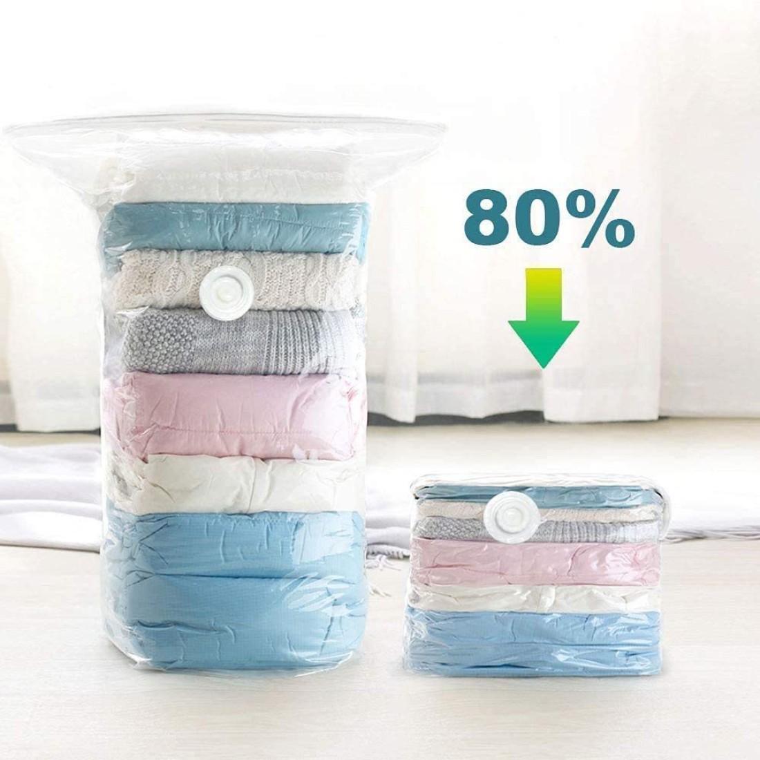 Buy Wolblix Vacuum Storage Sealer Bags (3 Large) for Clothes, Dress, Winter  Coats, Blankets, Pillows Comforters for Travel Space Saver Seal Compression  Bags Hand Pump Included. Online at Best Prices in India 