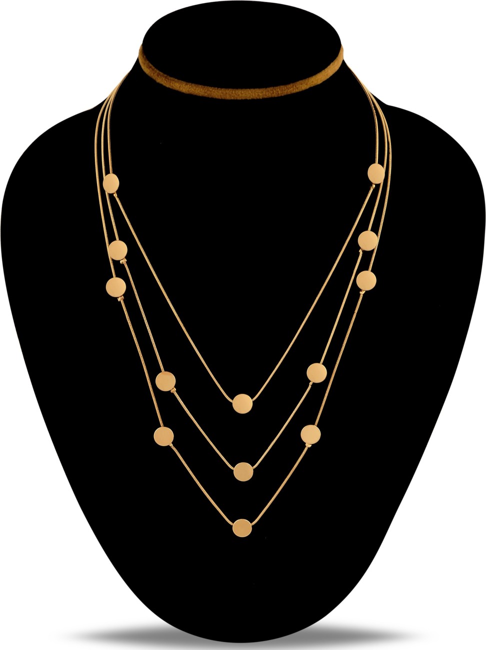 Buy Fashion Frill Golden Chain Necklace Layered Necklace For Women