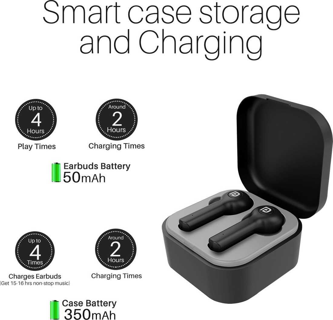 Portronics Harmonics Twins 22 Smart TWS Earpods Bluetooth Headset