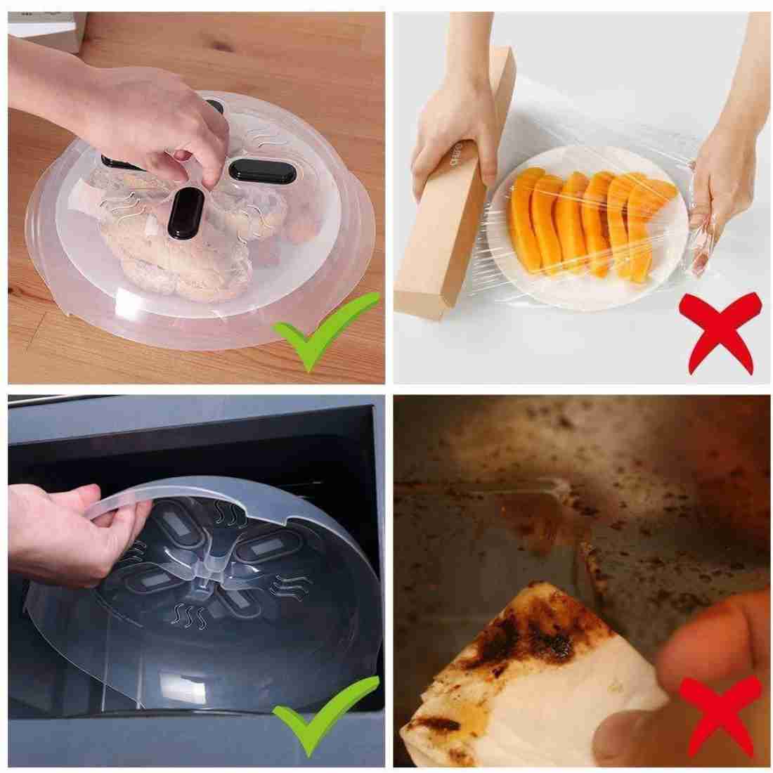 Transparent Magnet Food Splatter Guard Microwave Hover Cover Lid