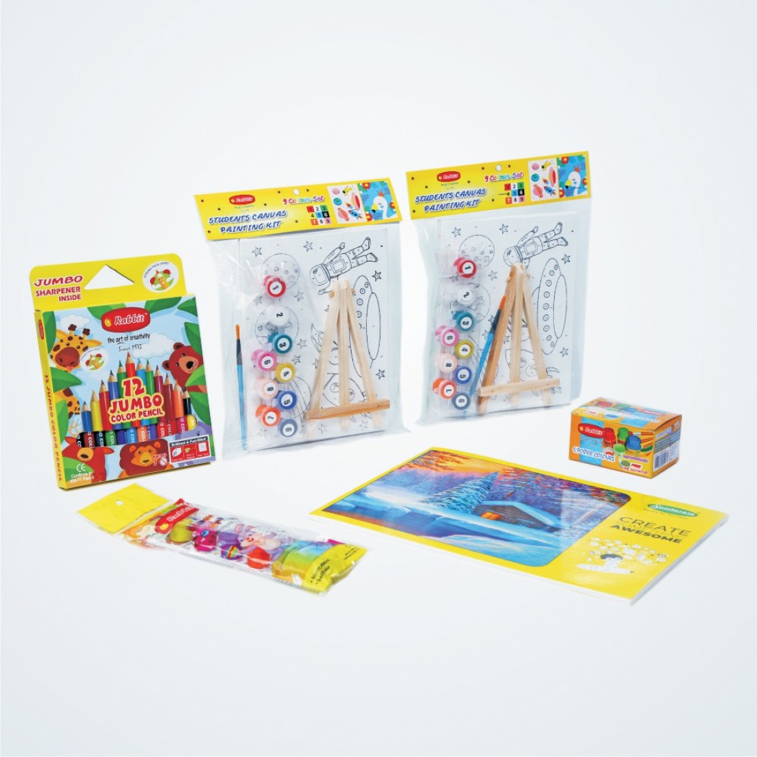 YAKONDA Art Set Gift For Kids/canvas painting bord kit/best  for gift/poster colour set - Water Color