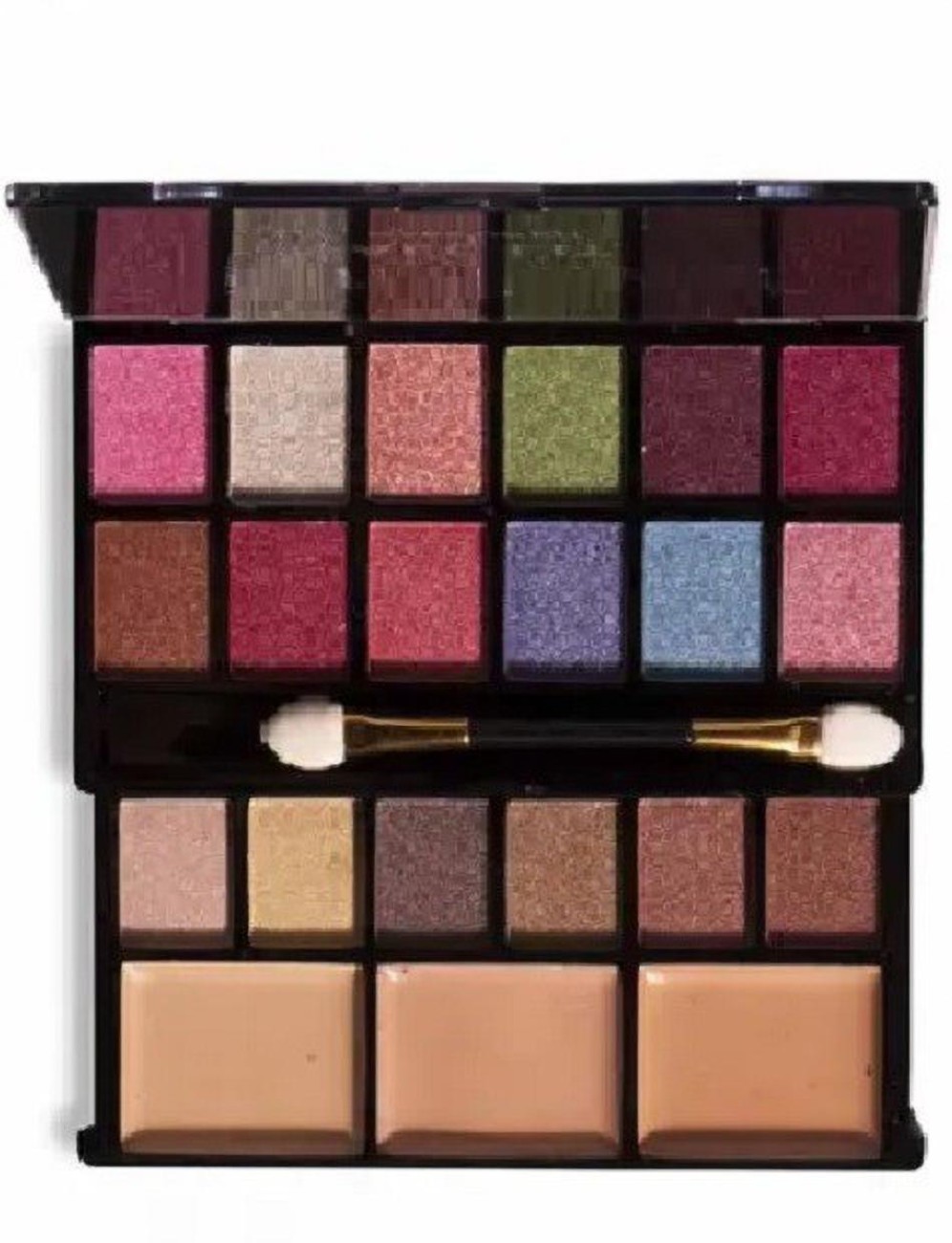 ADJD Colourful Shimmer 18 Eyeshadow, 3 Cocealer and 3 Shades Make up Palette  for Women & Girls - Price in India, Buy ADJD Colourful Shimmer 18 Eyeshadow,  3 Cocealer and 3 Shades Make up Palette for Women & Girls Online In India,  Reviews