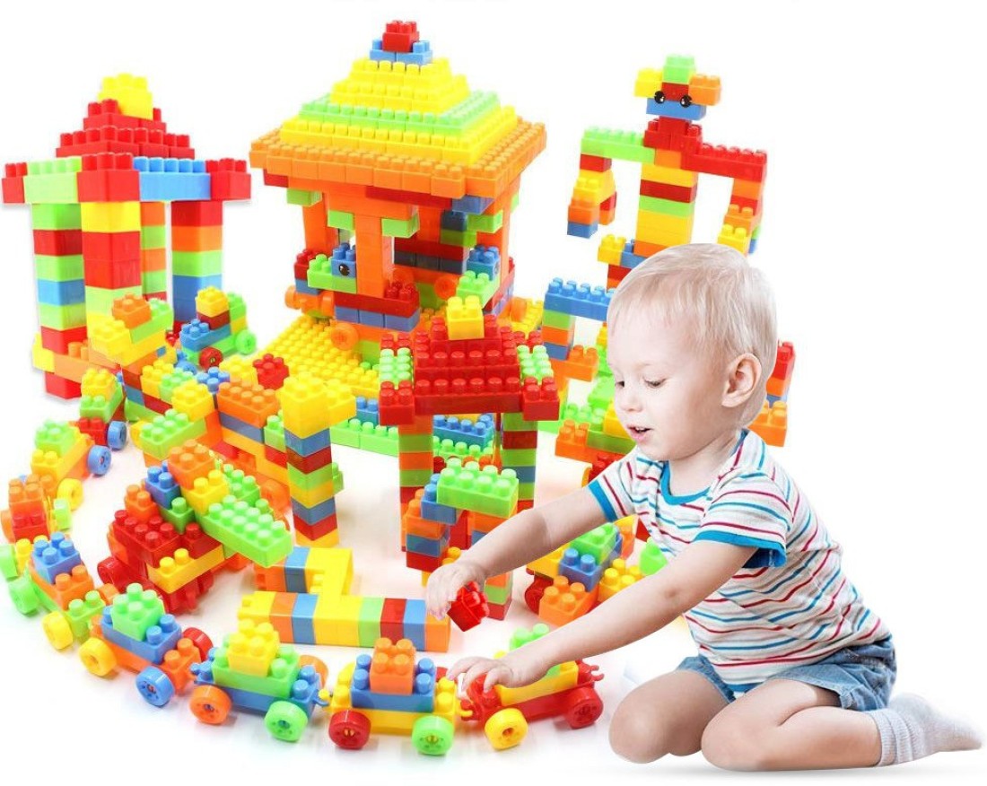 GREEN WAY BEST GIFT BABY TOY 100pcs (92 Pieces +8 Tyres) Building Blocks -  BEST GIFT BABY TOY 100pcs (92 Pieces +8 Tyres) Building Blocks . Buy KIDS  TOYS toys in India.